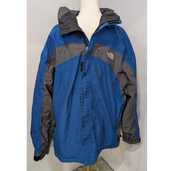 The‎ North Face Mens Blue Gray Full Zip Hooded Jacket Size XL